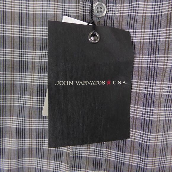 John Varvatos USA Shirt Mens SZ M Button Up Checkered Business Casual Dress NWT - Picture 8 of 12